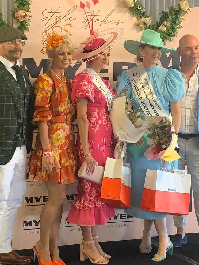 Fashion winners on day one of the 2022 Cairns Cup. Winner in Pink Christine Cross. Picture: supplied.