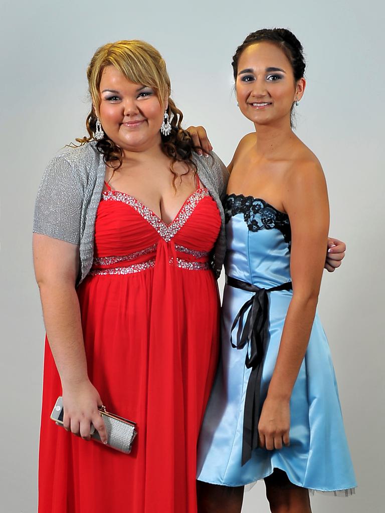 Melissa Bell and Erin Liddle at the 2011 Casuarina Senior College formal at the Darwin Convention Centre. Picture: NT NEWS