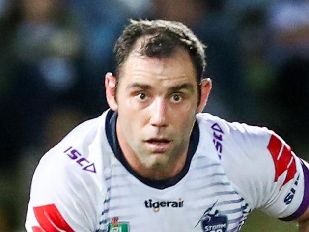 Storm captain Cameron Smith during the Round 12 NRL match between the North Queensland Cowboys and the Melbourne Storm at 1300SMILES Stadium in Townsville, Friday, May 25, 2018. (AAP Image/Michael Chambers) NO ARCHIVING, EDITORIAL USE ONLY