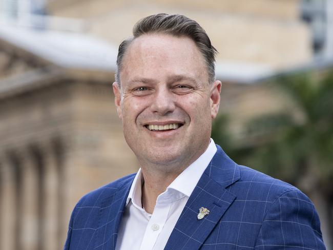 Lord Mayor Adrian Schrinner outside Brisbane City Hall in King George Square, Sunday, March 17, 2024 - Picture: Richard Walker