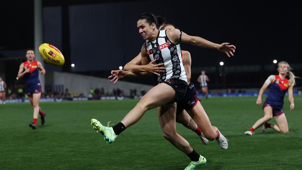 Ash Brazill was traded from Collingwood to Fremantle as part of an 11-club mega deal last week. Picture Michael Klein.