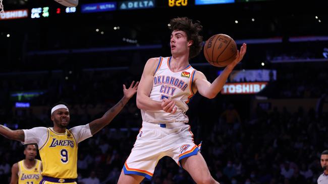 Josh Giddey was on fire against the Lakers. (Photo by Harry How/Getty Images)