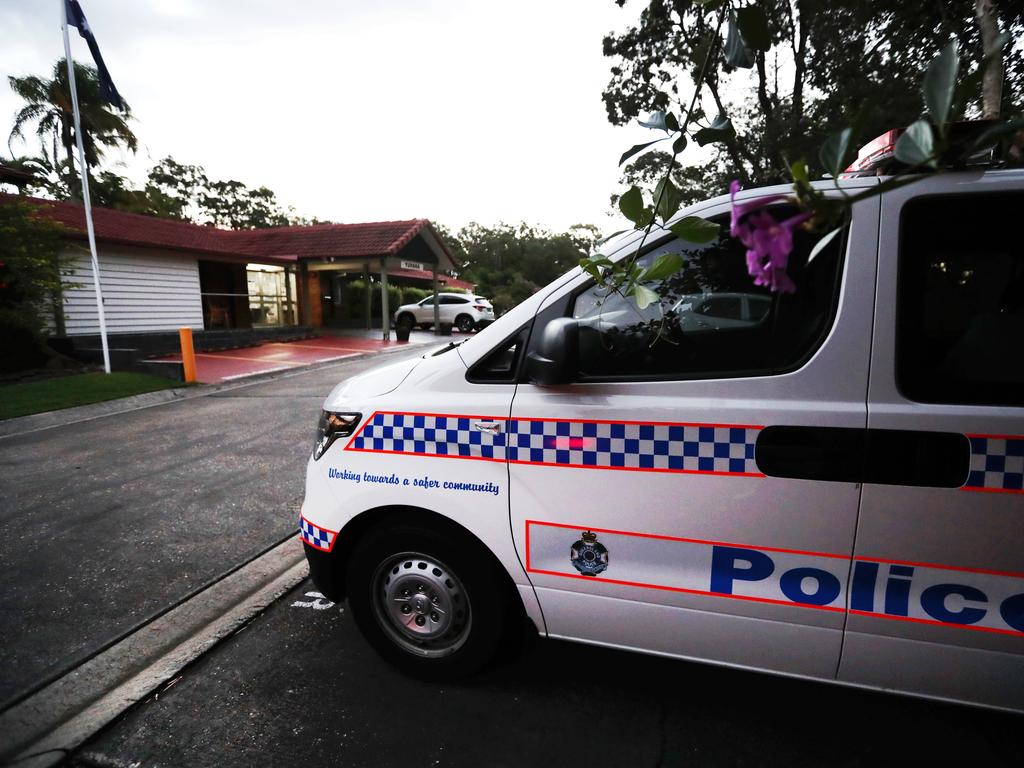 Police at the aged care home. Picture: Nigel Hallett