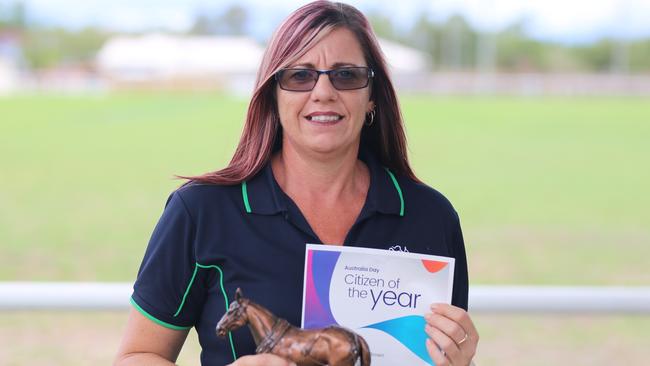 Collinsville Citizen of the Year recipient Heather Brown at the 2020 Whitsunday Regional Council Australia Day award ceremony.