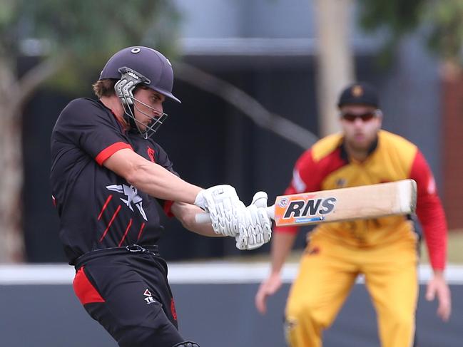 James Seymour of Essendon batting Premier Cricket: Essendon v St Kilda at Windy Hill on Saturday, January 20, 2018, in Essendon, Victoria, Australia.Picture: Hamish Blair