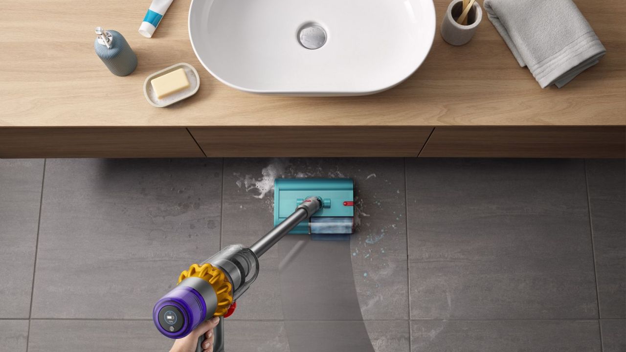 This Dyson wet and dry vacuum is perfect for handling everything from pet hair to dried-in spilled coffee (including chunky coffee pucks). Picture: Dyson