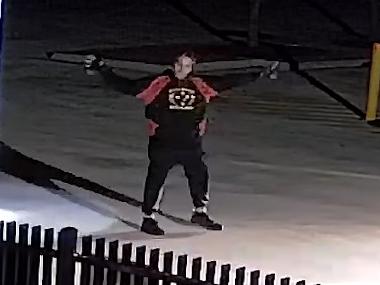 A thief danced before making off with $5000 in laptops at a school in Sunbury. Picture: Victoria Police