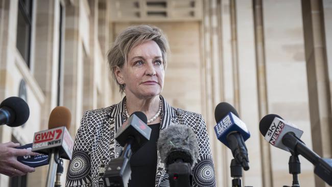 Western Australia Agriculture Minister Alannah MacTiernan speaks to the media in 2018. Picture: AAP Image/Tony McDonough