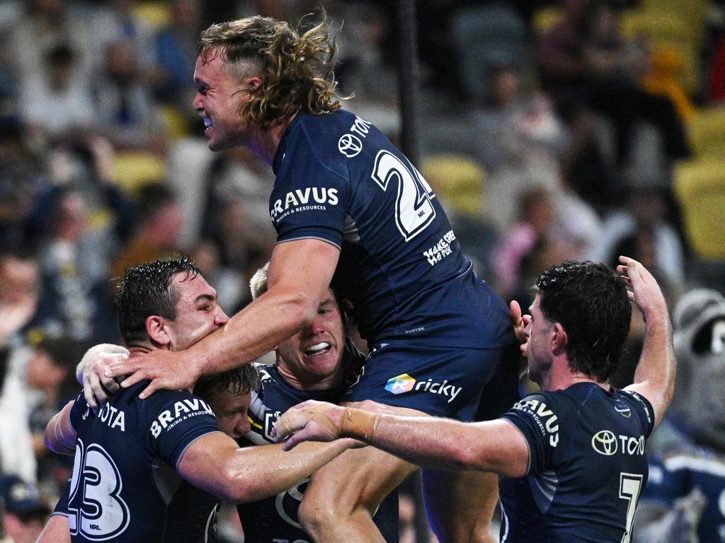 The Cowboys’ victory over the Bulldogs was crucial in the top eight hunt. Picture: NRL Photos