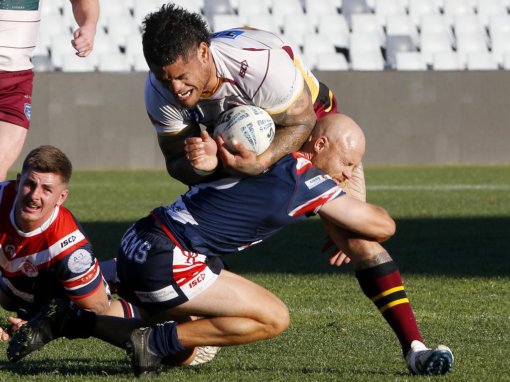 Loko in action for Thirlmere Roosters this year. Picture: John Appleyard