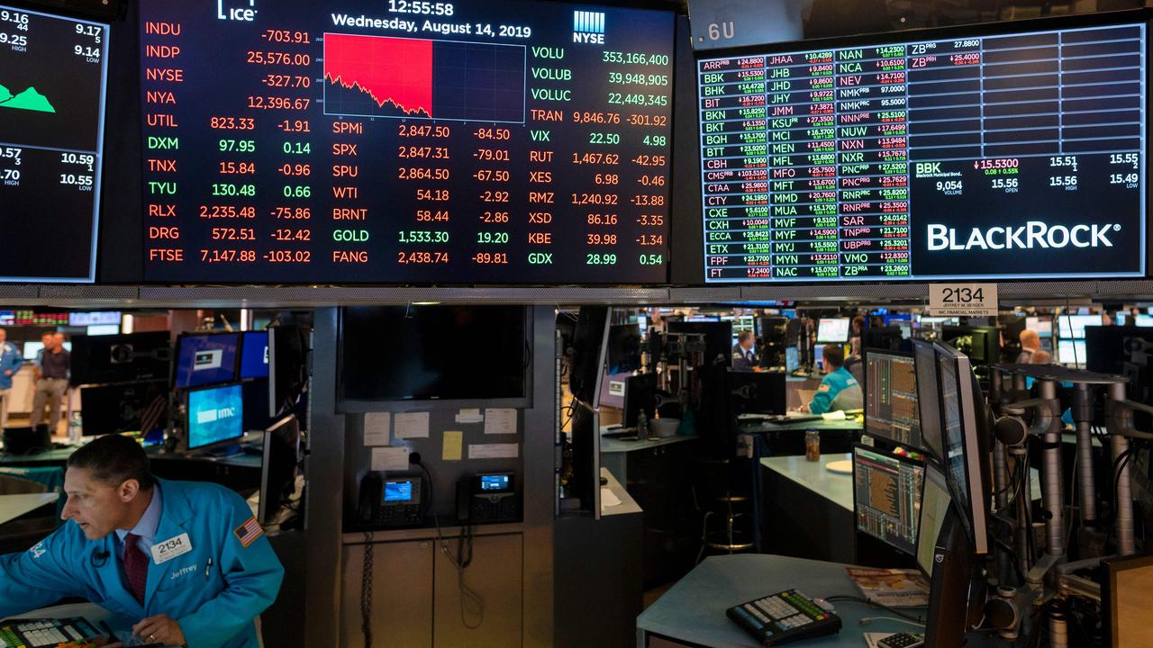 Stocks and oil prices in the US plummeted massively overnight. Picture: Johannes Eisele/AFP