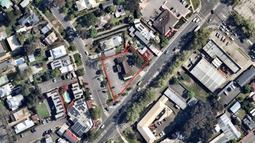 Site of a proposed Guzman y Gomez Mexican fast-food restaurant in on High St, Bendigo. Picture: Habitat Planning.