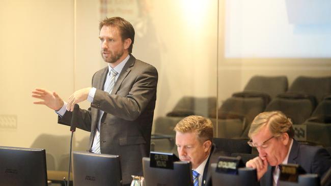 Councillor Glenn Tozer at council. Pic by Richard Gosling