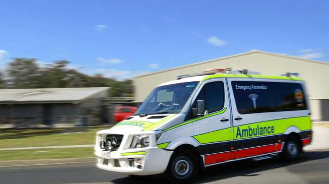 Queensland Ambulance Service was on scene. Picture: David Nielsen