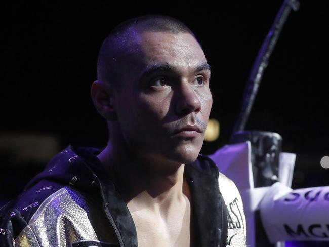 Tim Tszyu returns in a world title fight. Picture: Steve Marcus/Getty Images