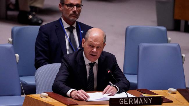 German Chancellor Olaf Scholz pledged to support climate initiatives in developing nations. Picture: Timothy A. Clary/AFP