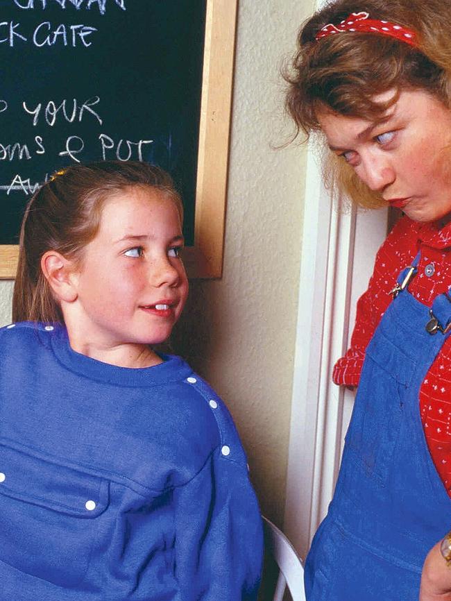 Sally with on screen mum, Pippa Fletcher.