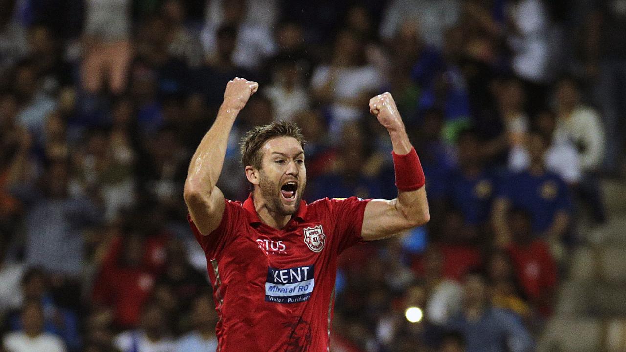 Australia’s Andrew Tye on his way to a 24-wicket season in the Indian Premier League