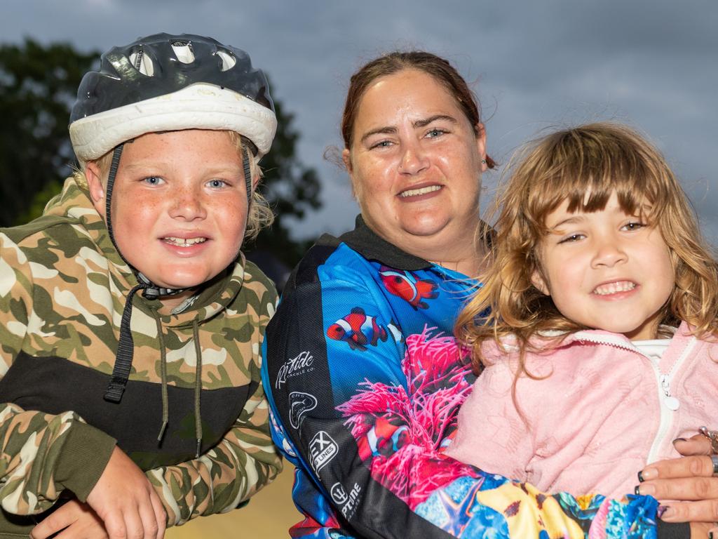 Xavier Samson, Chloe Samson and Mireya Inmon at Rumble On The Reef Sugar Bowl Skatepark Saturday 23 September 2023 Picture:Michaela Harlow