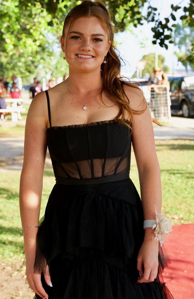 Mia Russel at the Bowen State High School Year 12 Formal held on Friday, November 18, 2022.
