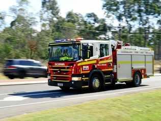 FIRE: QFES crews are on scene at a vegetation fire burning north of Tara. Picture: David Nielsen