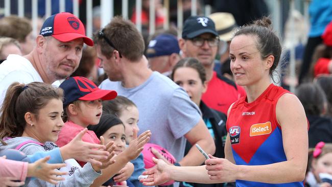 Daisy Pearce at Ikon Park. Photo: AAP Image/Hamish Blair