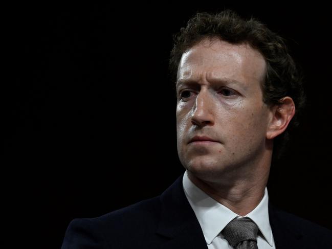 (FILES) Mark Zuckerberg, CEO of Meta, looks on during the US Senate Judiciary Committee hearing "Big Tech and the Online Child Sexual Exploitation Crisis" in Washington, DC, on January 31, 2024. Social media giant Meta announced on January 7, 2025, a significant rollback of its content moderation policies, including the termination of its third-party fact-checking program in the United States. "We're going to get rid of fact-checkers and replace them with community notes similar to X (formerly Twitter), starting in the US," Meta Founder and CEO Mark Zuckerberg said in a post on social media. (Photo by ANDREW CABALLERO-REYNOLDS / AFP)