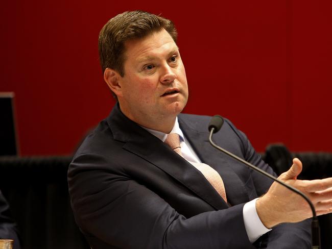 Opposition Planning spokesman Scott Farlow said Mr Minns plan for new sports fields is a “con”. Picture: NewsWire / John Appleyard