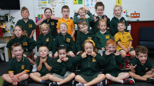 Leopold Primary School Prep KF Back row L-R: Archie Calwell, Zoe Barron, Connor Sawyer, Liam Gardner, Harlow Benci, Evie Moore. Middle row: Macy Di Stefano, Athena Kryzanowskyj, Cooper Gavigan, Ryan Hunter, Lake Bennett, Noah Quaranta. Front row: Vance Murrihy, Levi Staggard, Lily Psaila, Holly Di Stefano, Edward Kelly, Henry Ladgrove.