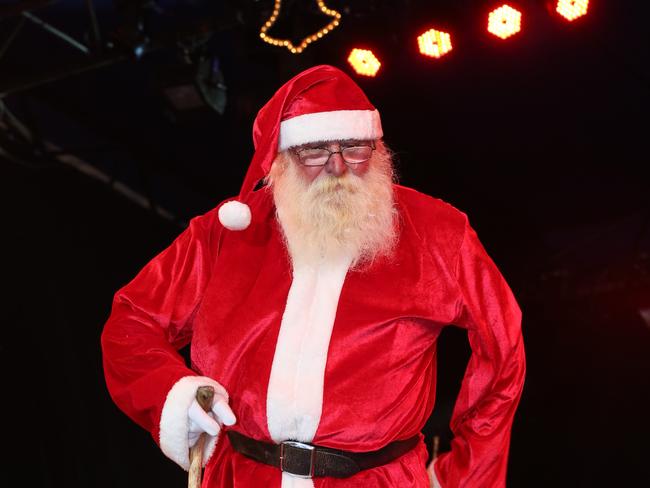 Santa on stage during the Christmas Carol held at Broadbeach, Gold Coast. Photo: Regi Varghese