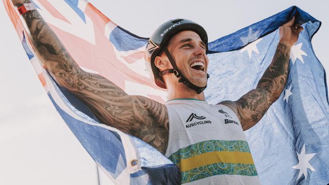 Logan Martin won the UCI BMX Freestyle World Cup round on the Gold Coast. Picture: AusCycling, Armand Lenoir