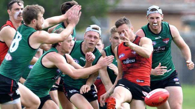 Essendon train for AFLX at Tullamarine. Picture: Jay Town