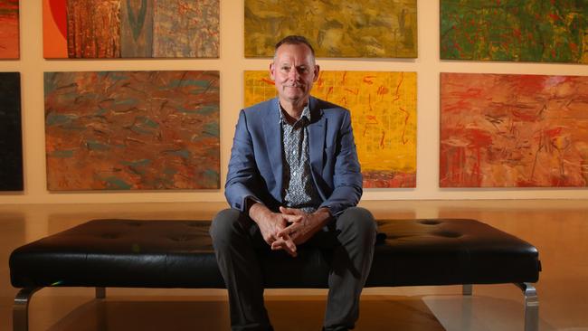 Wedderburn artist David Hawkes said his new exhibition, at Campbelltown Arts Centre, depicted his enjoyment of looking in, rather than looking at, his environment. Picture: Robert Pozo