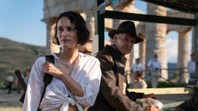 Phoebe Waller-Bridge alongside Ford in Indiana Jones and the Dial of Destiny. Picture: Jonathan Olley