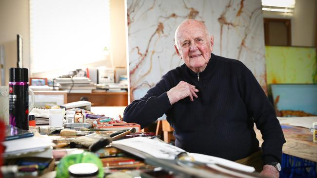 Olsen in his studio in Glennqaurry. Picture by Renee Nowytarger / The Australian.