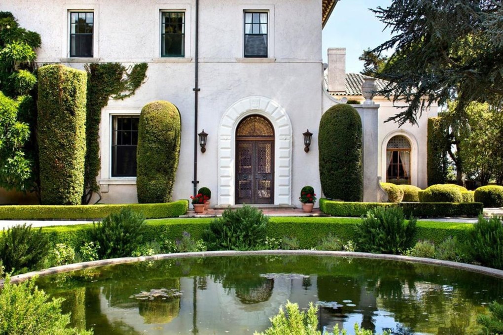 A custom-made pond outside the home. Picture: Realtor
