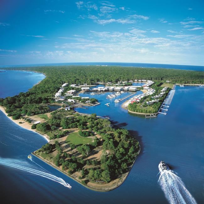 Couran Cove Island Resort from above