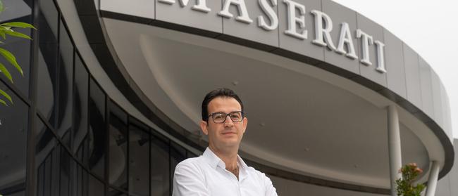 Developer George Mastrocostas outside of the Bentley and Maserati showroom at 137 Ferry Rd, Southport, on the Gold Coast.