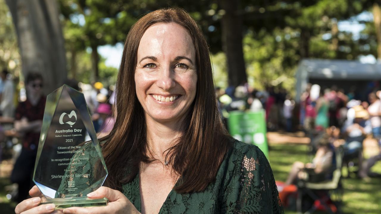 Shirley-Anne Gardiner is the Toowoomba District Citizen of the Year award recipient on Australia Day 2021 at Picnic Point, Tuesday, January 26, 2021. Picture: Kevin Farmer