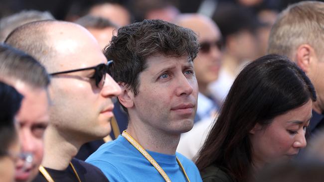 OpenAI CEO Sam Altman looks at WWDC. Picture: Justin Sullivan / Getty Images via AFP