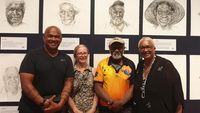 Joe Fatnowna, Janet Ambrose, Doug Mooney, and Marion Healy at Conversations with Australian South Sea Islanders: A Missing Chapter from Australian History. Picture: contributed