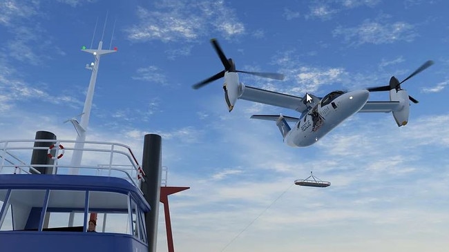 The world's first commercial-powered lift aircraft is the Swiss-designed and built AW609, which has hybrid-electrical power, competes with small business jets, and lands vertically, according to V-Star Powered Lift Aviation.