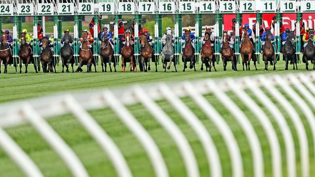 Croxton Racecourse pioneered the barrier system. It was adopted for the Melbourne Cup in 1894. Picture: Getty Images