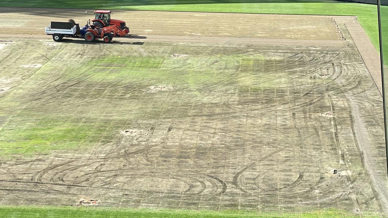 Parts of the MCG turf will be replaced ahead of round 1. Picture: Tom Browne/Twitter