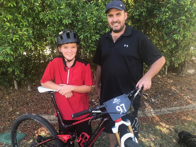 Kobi and Jake Martin at the First Turkey Bike track