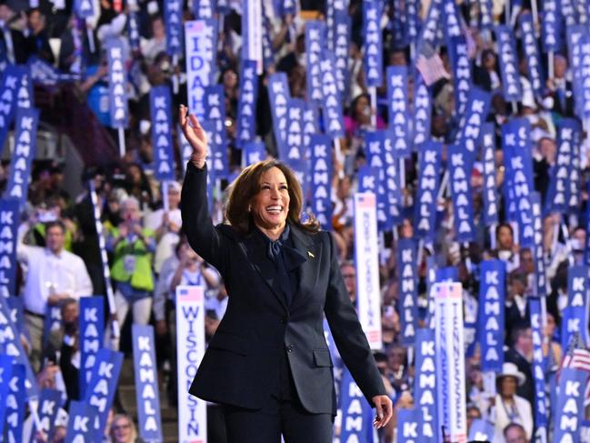 Kamala Harris remains neck and neck with Donald Trump in the polls. Picture: AFP