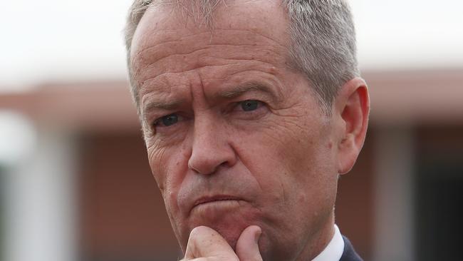 Bill Shorten says the “whistle has been blown” on the Coalition’s tax cuts. Picture: Kym Smith