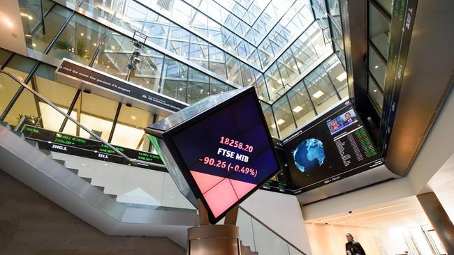 The central atrium at the London Stock Exchange.