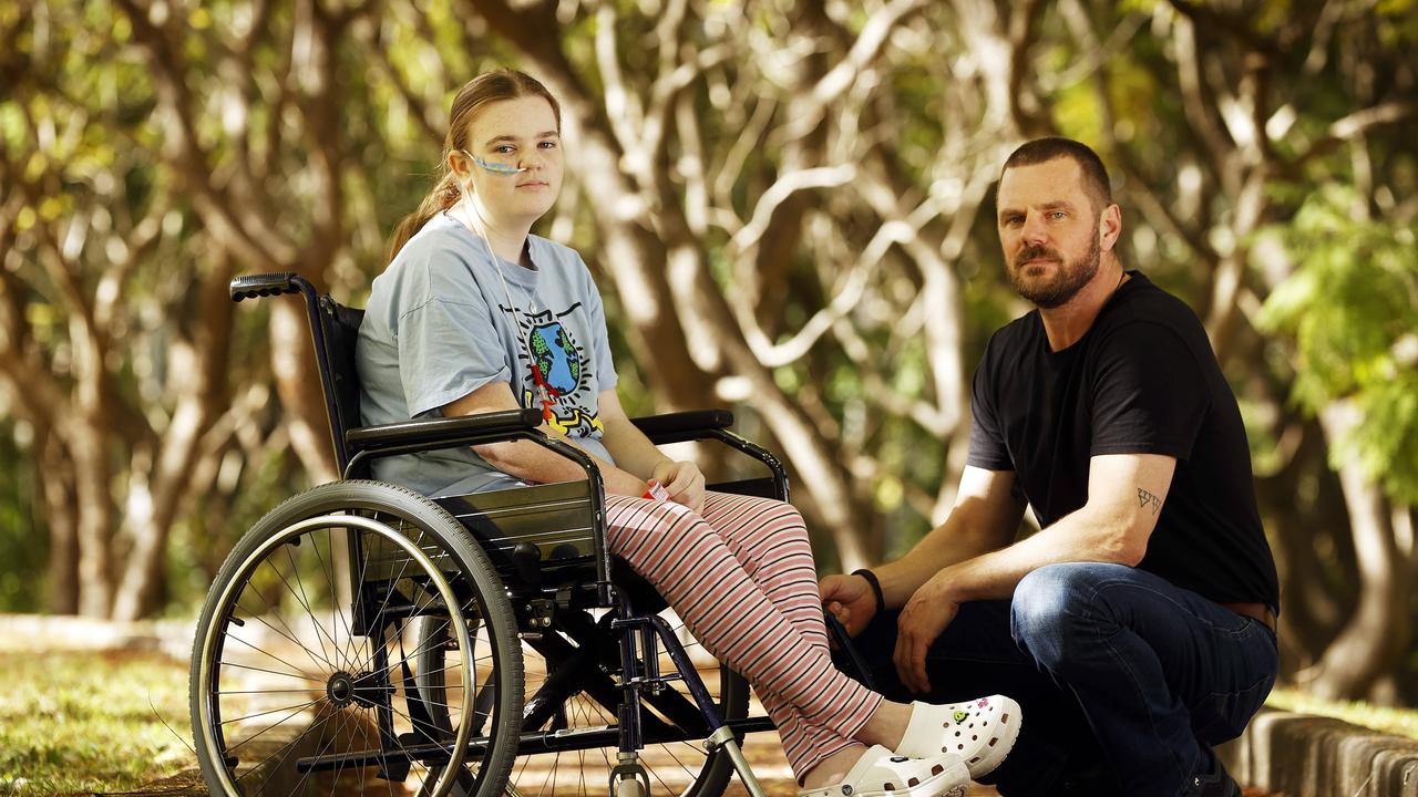 Long Covid sufferer Sophie van Reijswoud with her dad Robert. Picture: Sam Ruttyn