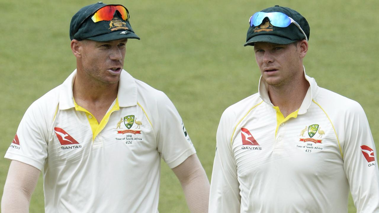 David Warner and Steven Smith during the troubled tour of South Africa in 2018.